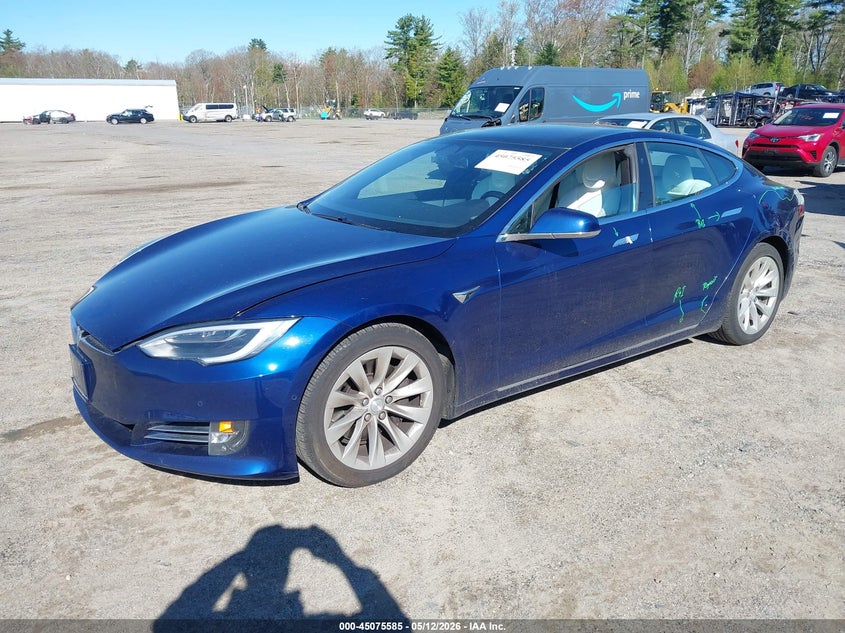 2018 Tesla Model s VIN 5YJSA1E28JF266133 IAAI salvage auction — LEFT REAR, Salvage (Massachusetts), sold $2,050 on 2026-07-30 (photo 2)