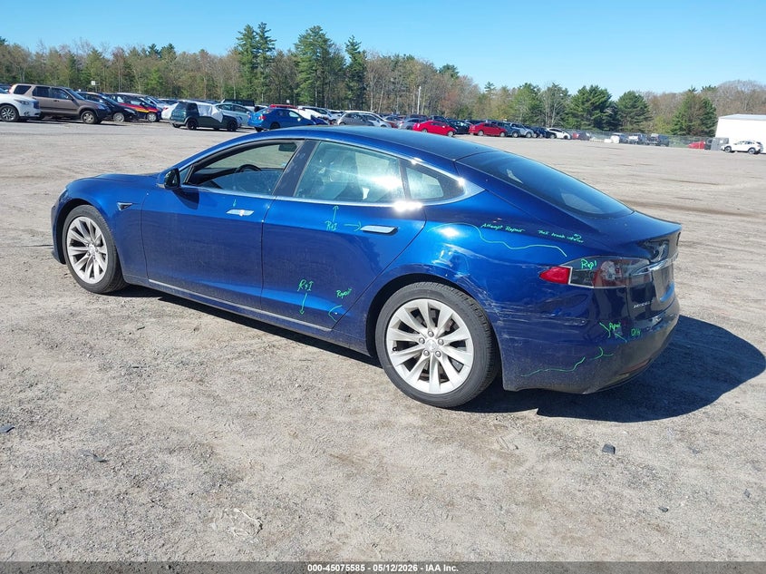2018 Tesla Model s VIN 5YJSA1E28JF266133 IAAI salvage auction — LEFT REAR, Salvage (Massachusetts), sold $2,050 on 2026-07-30 (photo 3)