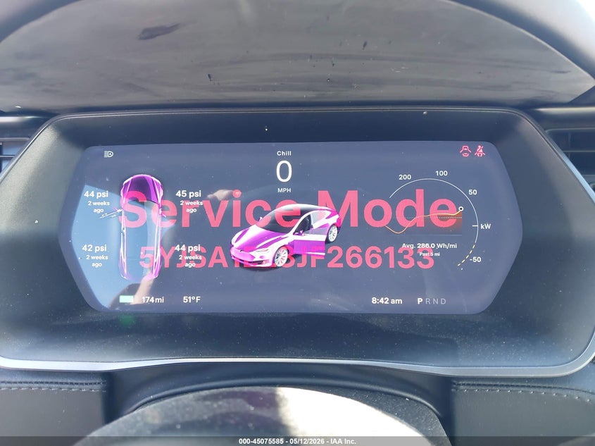2018 Tesla Model s VIN 5YJSA1E28JF266133 IAAI salvage auction — LEFT REAR, Salvage (Massachusetts), sold $2,050 on 2026-07-30 (photo 7)