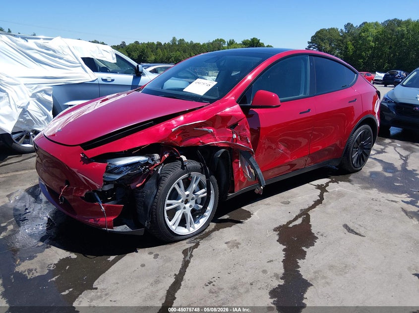 2023 Tesla Model y VIN 7SAYGDEE1PA126020 IAAI salvage auction — LEFT SIDE, Salvage (North Carolina), sold $11,000 on 2026-07-31 (photo 2)