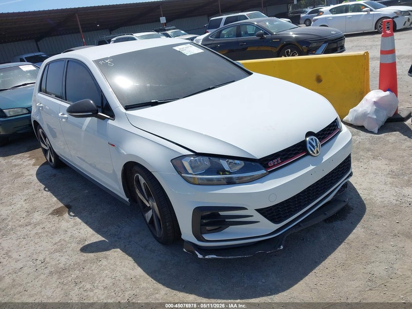 2021 Volkswagen Golf gti VIN 3VW6T7AU0MM008787 IAAI salvage auction — LEFT FRONT, Salvage (California), sold $8,100 on 2026-07-09 (photo 1)
