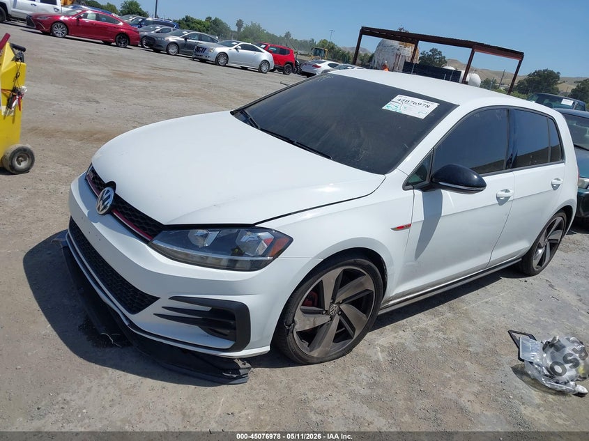 2021 Volkswagen Golf gti VIN 3VW6T7AU0MM008787 IAAI salvage auction — LEFT FRONT, Salvage (California), sold $8,100 on 2026-07-09 (photo 2)