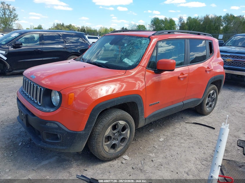 2015 Jeep Renegade VIN ZACCJBBH7FPC20747 IAAI salvage auction — FRONT END, Salvage Title, sold $2,500 on 2026-08-13 (photo 2)
