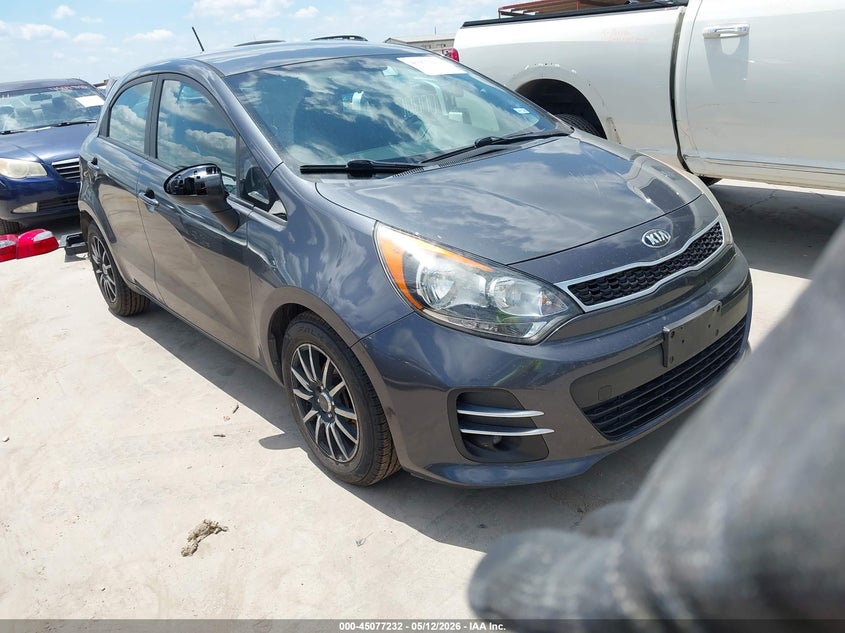 2016 Kia Rio VIN KNADN5A3XG6668143 IAAI salvage auction — REAR END, Original (Texas), sold $2,100 on 2026-07-28 (photo 1)