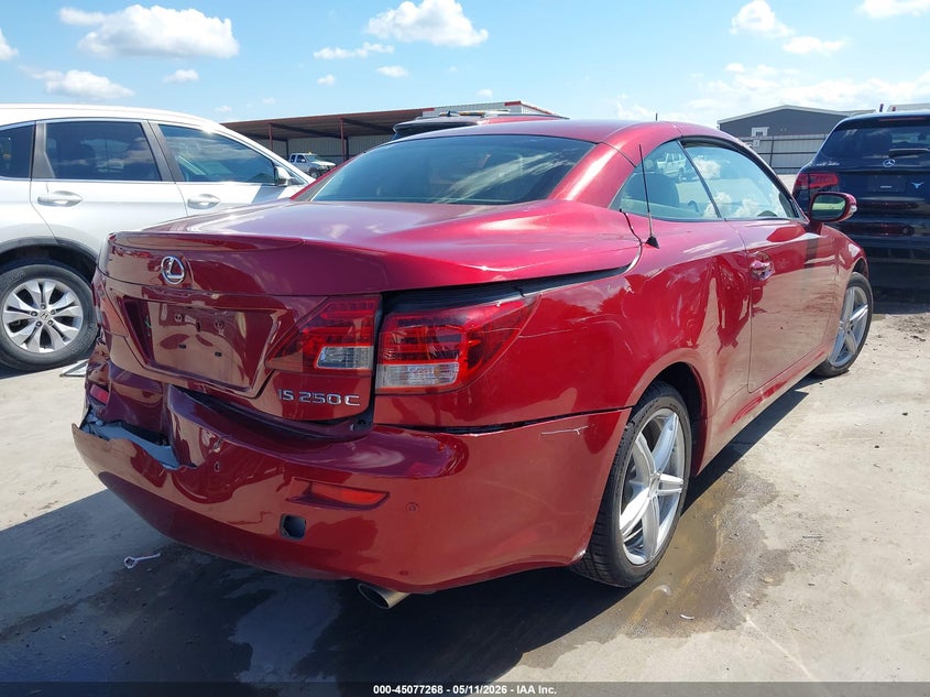 2013 Lexus Is VIN JTHFF2C26D2528023 IAAI salvage auction — REAR END, Salvage (Texas), sold $1,050 on 2026-07-28 (photo 4)