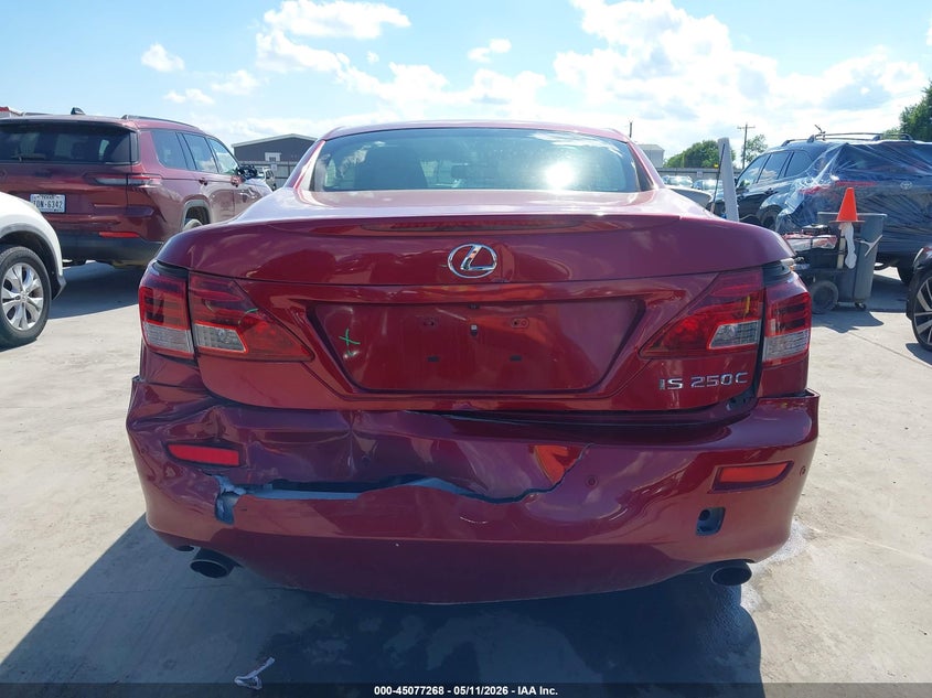 2013 Lexus Is VIN JTHFF2C26D2528023 IAAI salvage auction — REAR END, Salvage (Texas), sold $1,050 on 2026-07-28 (photo 6)