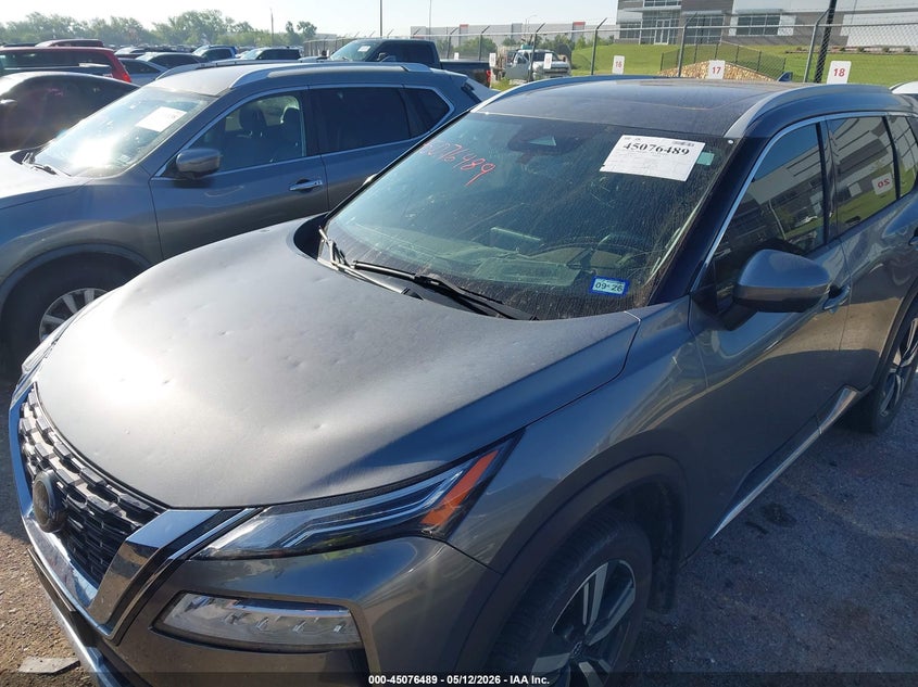 2022 Nissan Rogue VIN JN8BT3DD8NW273341 IAAI salvage auction — HAIL, Original (Texas), sold $7,250 on 2026-07-21 (photo 6)