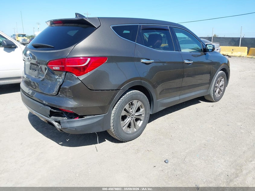 2014 Hyundai Santa fe VIN 5XYZTDLB3EG145134 IAAI salvage auction — REAR END, Salvage (California), sold $1,400 on 2026-07-30 (photo 4)