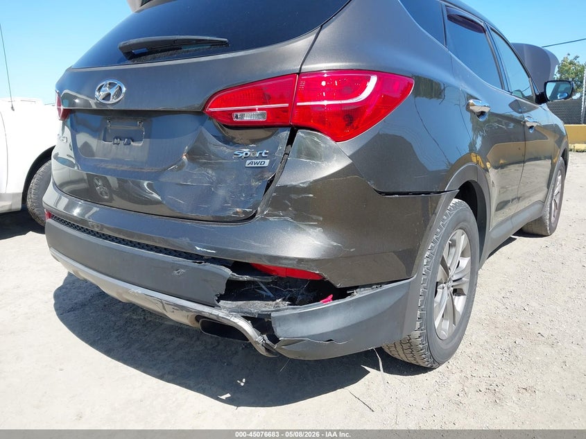 2014 Hyundai Santa fe VIN 5XYZTDLB3EG145134 IAAI salvage auction — REAR END, Salvage (California), sold $1,400 on 2026-07-30 (photo 6)
