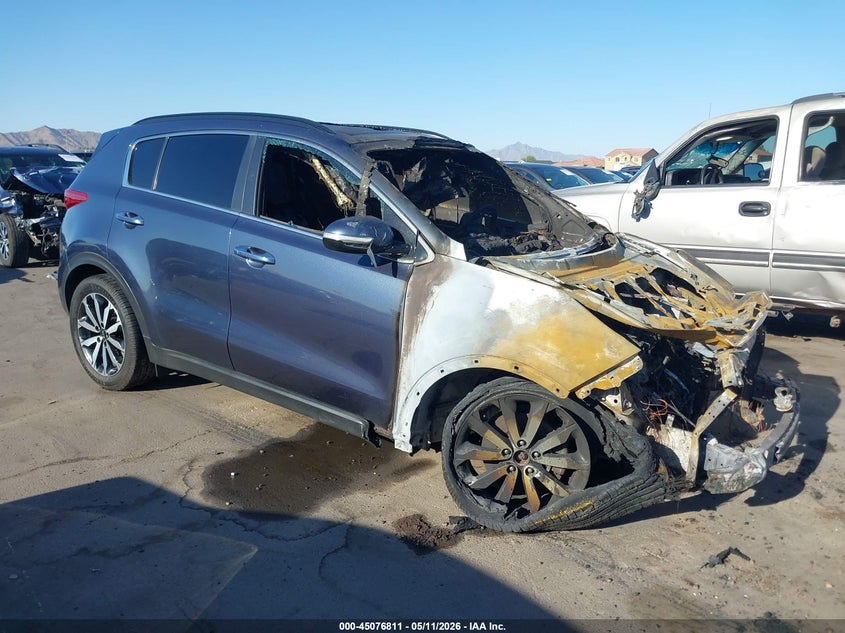 2018 Kia Sportage VIN KNDPN3AC4J7387140 IAAI salvage auction — EXTERIOR BURN, Non-Repairable (Arizona), sold $225 on 2026-07-07 (photo 1)