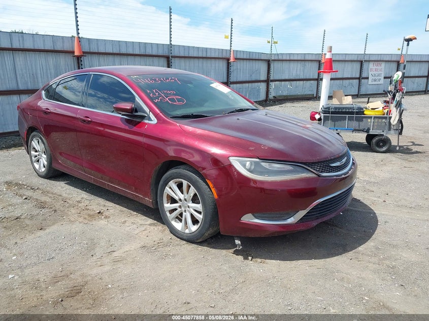 2015 Chrysler 200 VIN 1C3CCCABXFN723621 IAAI salvage auction — FRONT END, Original (Texas), sold $425 on 2026-08-26 (photo 1)