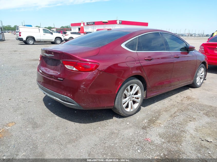 2015 Chrysler 200 VIN 1C3CCCABXFN723621 IAAI salvage auction — FRONT END, Original (Texas), sold $425 on 2026-08-26 (photo 4)