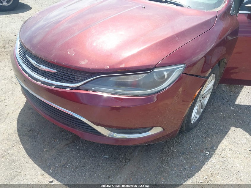 2015 Chrysler 200 VIN 1C3CCCABXFN723621 IAAI salvage auction — FRONT END, Original (Texas), sold $425 on 2026-08-26 (photo 6)