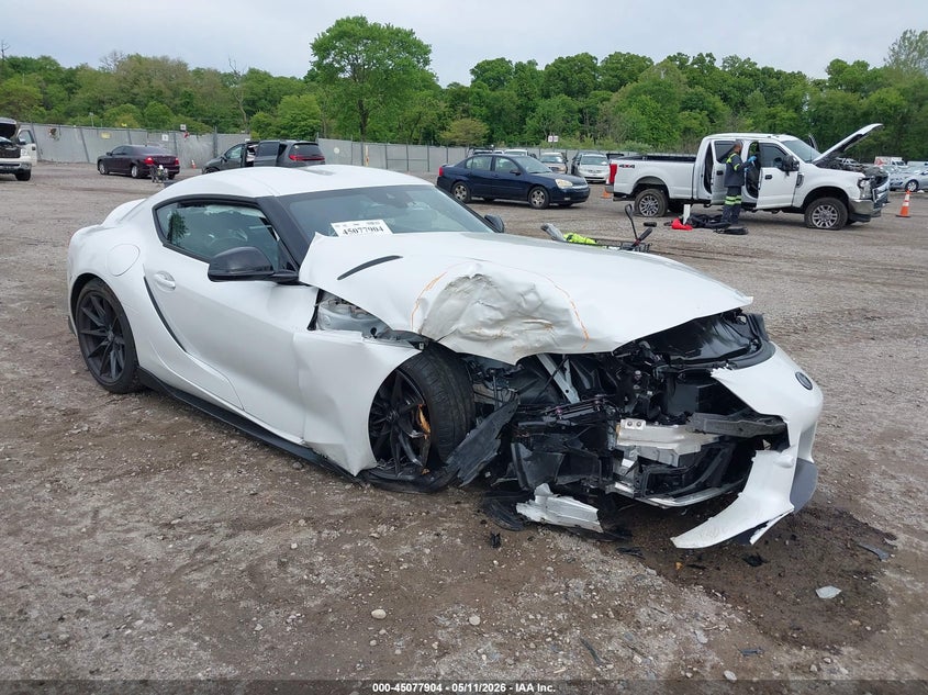 2026 Toyota Supra VIN WZ1DB0G02TW076940 IAAI salvage auction — FRONT END, Salvage (New Jersey), sold $10,750 on 2026-07-30 (photo 1)