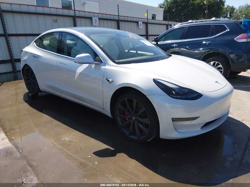 2020 Tesla Model 3 VIN 5YJ3E1EC6LF720769 IAAI salvage auction — LEFT SIDE, Original (Texas), sold $8,800 on 2026-07-28 (photo 1)