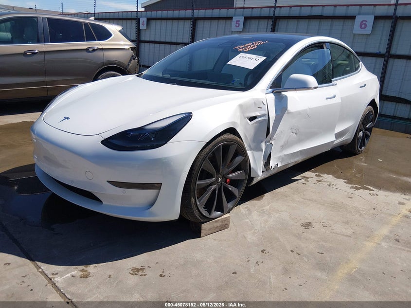 2020 Tesla Model 3 VIN 5YJ3E1EC6LF720769 IAAI salvage auction — LEFT SIDE, Original (Texas), sold $8,800 on 2026-07-28 (photo 2)