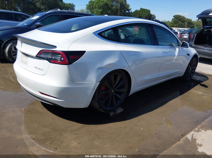 2020 Tesla Model 3 VIN 5YJ3E1EC6LF720769 IAAI salvage auction — LEFT SIDE, Original (Texas), sold $8,800 on 2026-07-28 (photo 4)