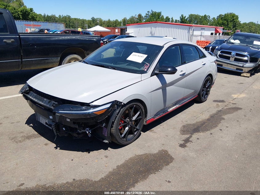 2025 Hyundai Elantra n VIN KMHLW4DK2SU033300 IAAI salvage auction — FRONT END, Wait Title, sold $10,550 on 2026-08-13 (photo 2)