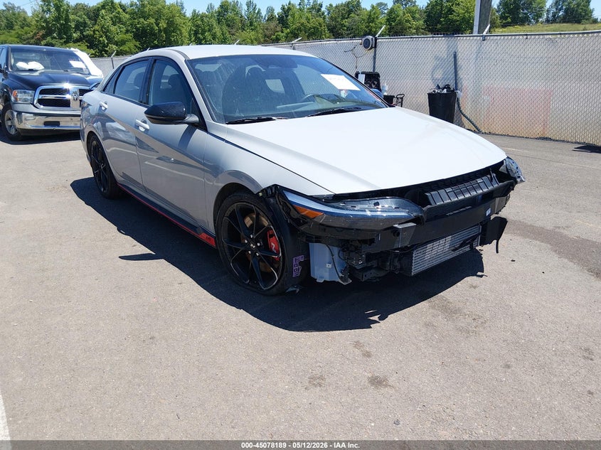 2025 Hyundai Elantra n VIN KMHLW4DK2SU033300 IAAI salvage auction — FRONT END, Wait Title, sold $10,550 on 2026-08-13 (photo 6)