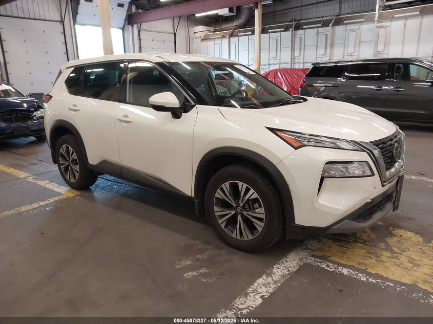 2021 Nissan Rogue VIN JN8AT3BB1MW227541 IAAI salvage auction — REAR END, Salvage Title, sold $25 on 2026-07-31 (photo 1)