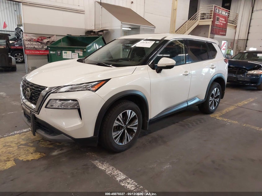2021 Nissan Rogue VIN JN8AT3BB1MW227541 IAAI salvage auction — REAR END, Salvage Title, sold $25 on 2026-07-31 (photo 2)