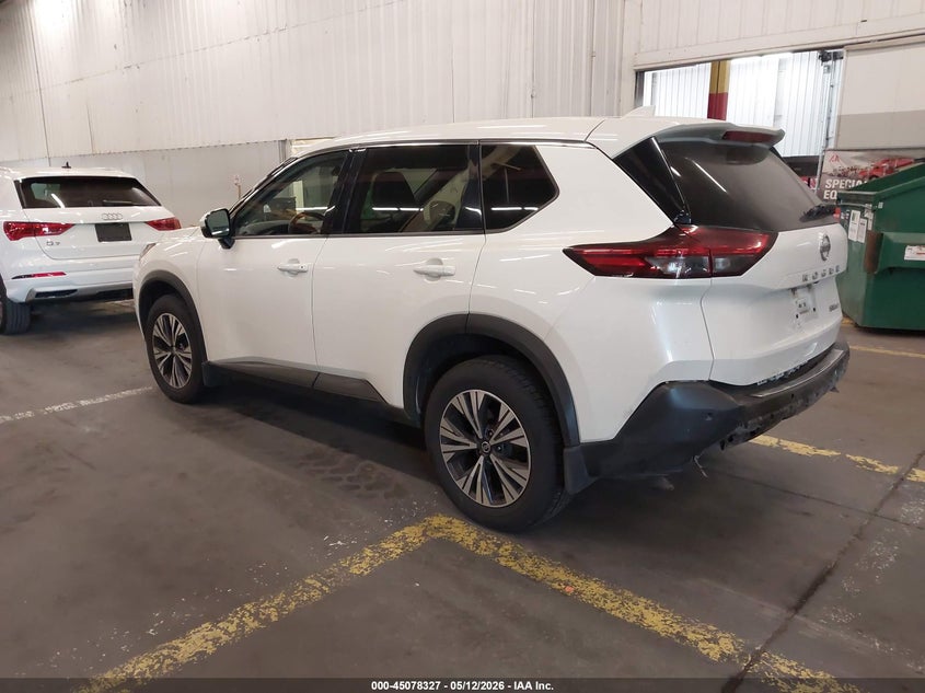 2021 Nissan Rogue VIN JN8AT3BB1MW227541 IAAI salvage auction — REAR END, Salvage Title, sold $25 on 2026-07-31 (photo 3)