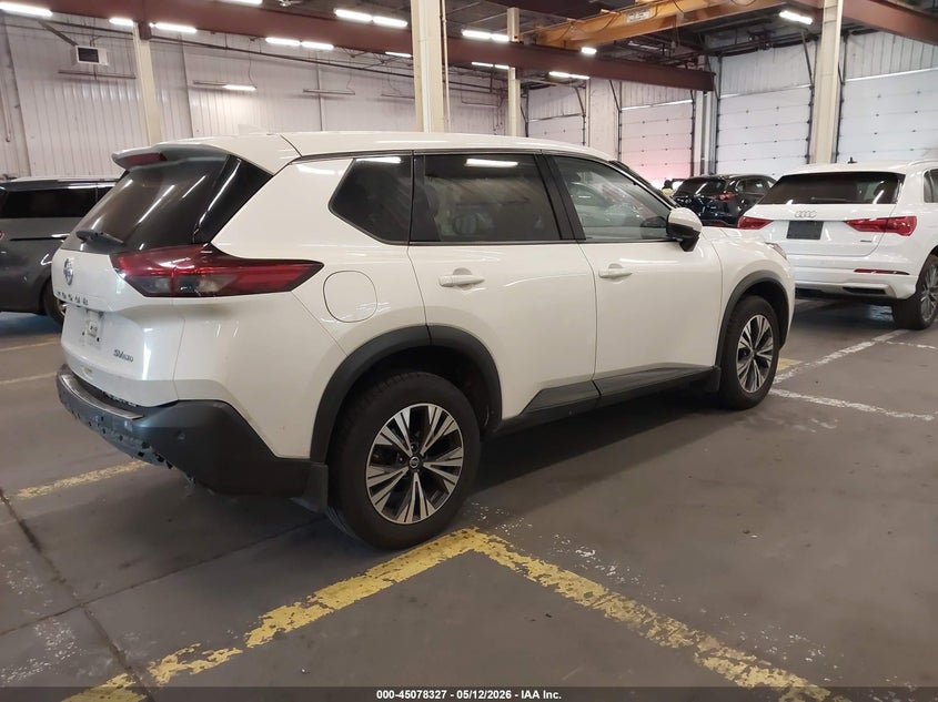 2021 Nissan Rogue VIN JN8AT3BB1MW227541 IAAI salvage auction — REAR END, Salvage Title, sold $25 on 2026-07-31 (photo 4)
