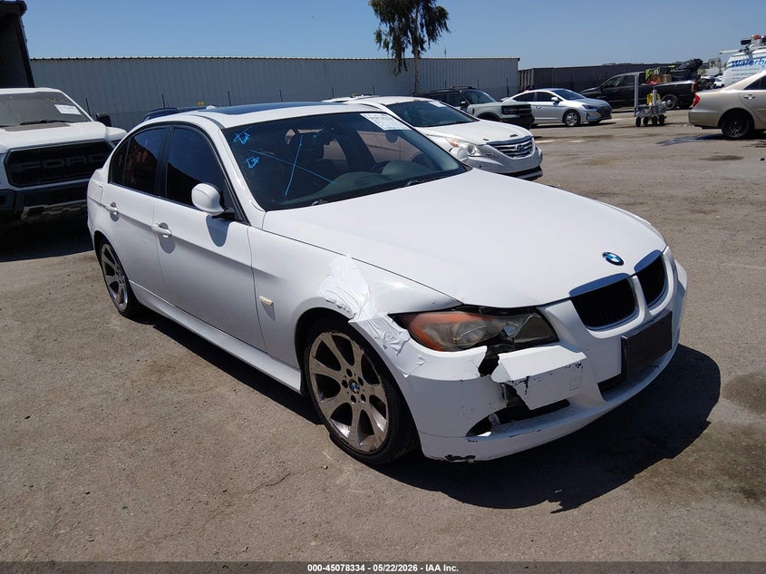 2007 BMW 3 series VIN WBAVC53557FZ80234 IAAI salvage auction — FRONT END, Salvage (California), sold $25 on 2026-07-29 (photo 1)