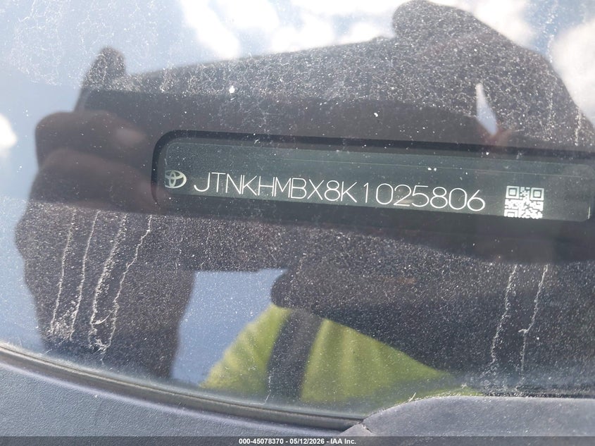 2019 Toyota C-hr VIN JTNKHMBX8K1025806 IAAI salvage auction — HAIL, Original (Texas), sold $5,100 on 2026-07-08 (photo 9)