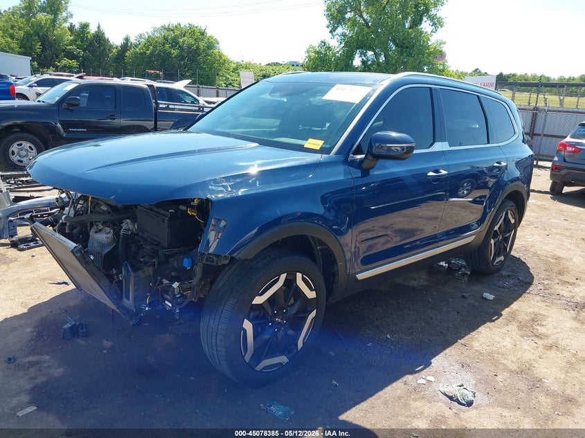2024 Kia Telluride VIN 5XYP6DGC3RG492664 IAAI salvage auction — FRONT END, Clear (Oklahoma), sold $9,900 on 2026-07-22 (photo 2)