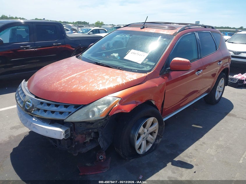 2006 Nissan Murano VIN JN8AZ08W26W523212 IAAI salvage auction — FRONT END, Salvage (North Carolina), sold $375 on 2026-07-22 (photo 2)