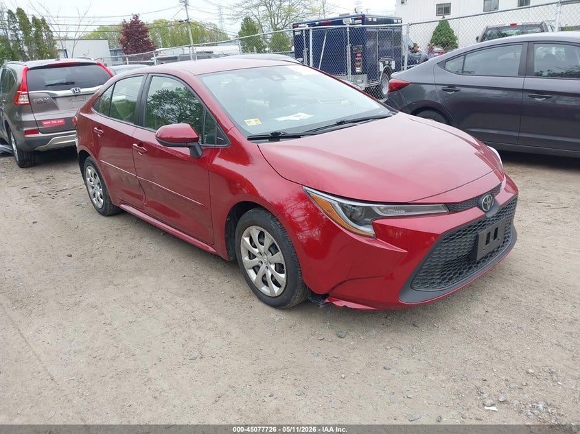 2022 Toyota Corolla VIN JTDEPMAE7NJ198791 IAAI salvage auction — FRONT & REAR, Salvage (Rhode Island), sold $6,500 on 2026-07-28 (photo 1)