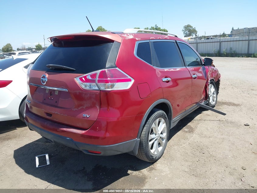 2015 Nissan Rogue VIN KNMAT2MT8FP559551 IAAI salvage auction — RIGHT FRONT, Salvage (California), sold $1,150 on 2026-07-21 (photo 4)
