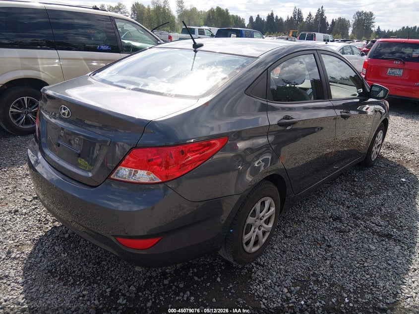 2012 Hyundai Accent VIN KMHCT4AE8CU045086 IAAI salvage auction — THEFT, Bill Of Sale (Washington), sold $575 on 2026-07-08 (photo 4)