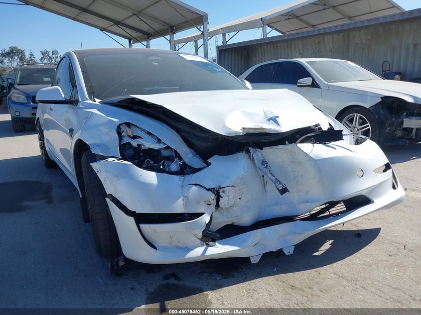 2023 Tesla Model 3 VIN 5YJ3E1EC1PF619807 IAAI salvage auction — FRONT END, Salvage (California), sold $9,275 on 2026-07-15 (photo 6)