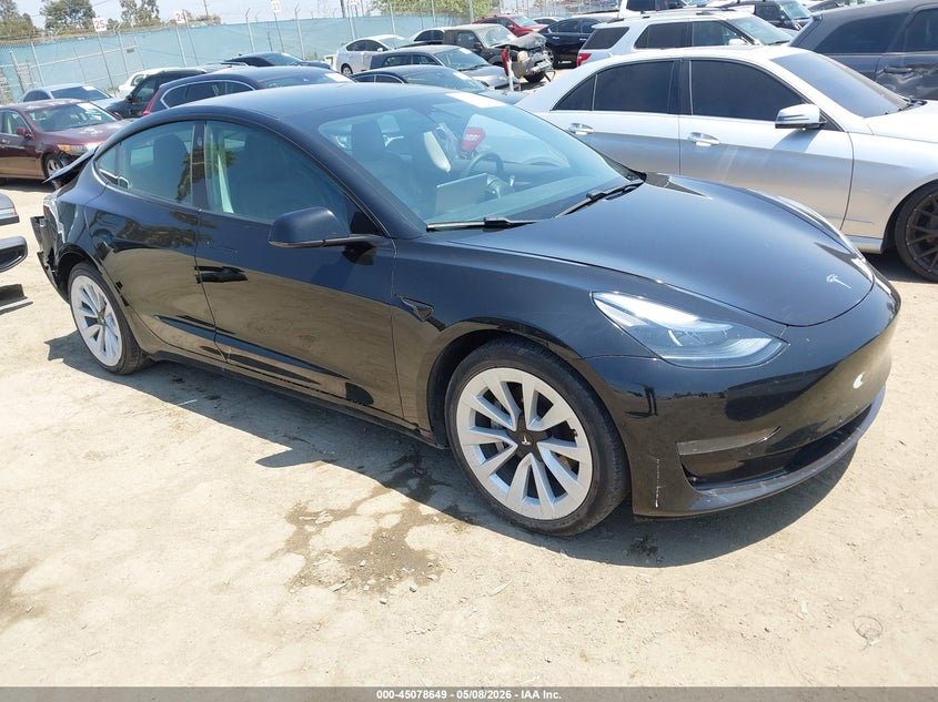 2021 Tesla Model 3 VIN 5YJ3E1EA0MF067226 IAAI salvage auction — REAR END, Salvage (California), sold $5,375 on 2026-07-23 (photo 1)