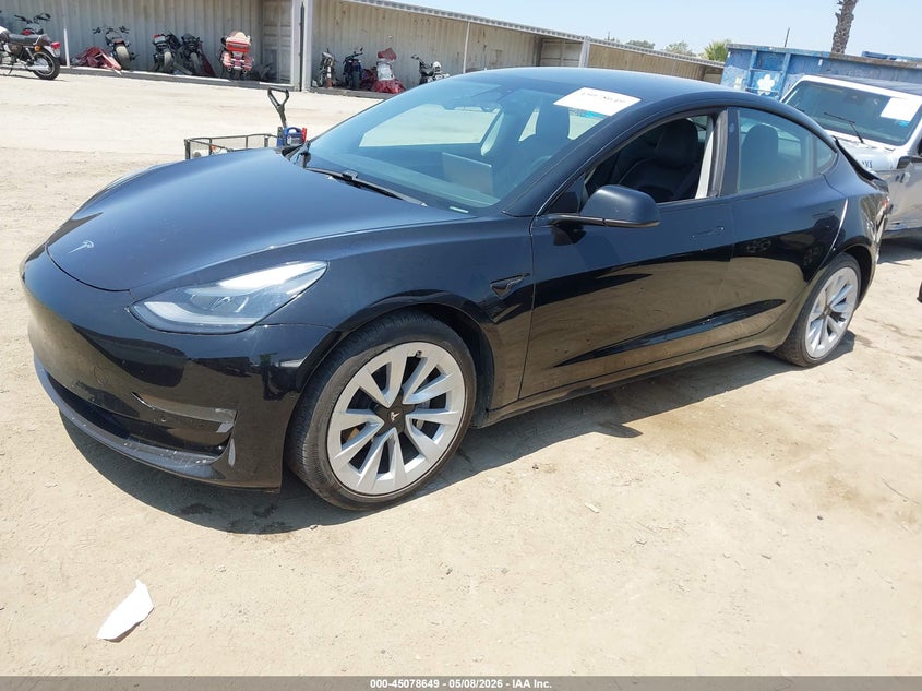 2021 Tesla Model 3 VIN 5YJ3E1EA0MF067226 IAAI salvage auction — REAR END, Salvage (California), sold $5,375 on 2026-07-23 (photo 2)