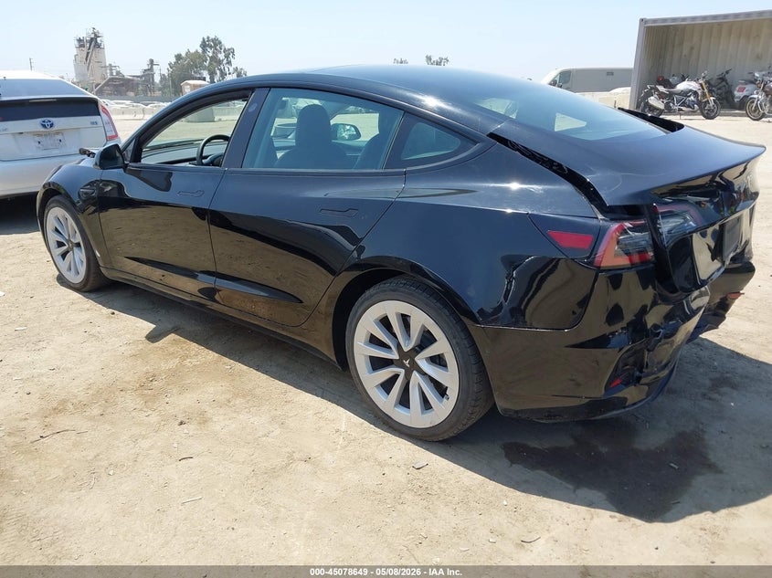 2021 Tesla Model 3 VIN 5YJ3E1EA0MF067226 IAAI salvage auction — REAR END, Salvage (California), sold $5,375 on 2026-07-23 (photo 3)