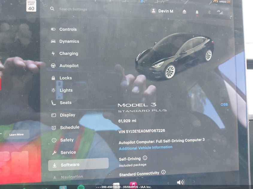 2021 Tesla Model 3 VIN 5YJ3E1EA0MF067226 IAAI salvage auction — REAR END, Salvage (California), sold $5,375 on 2026-07-23 (photo 7)