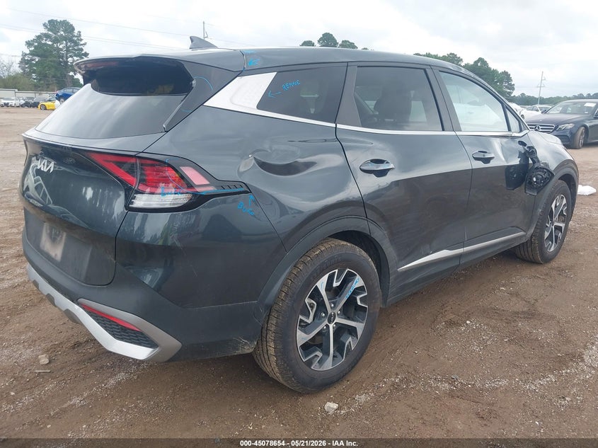 2023 Kia Sportage VIN 5XYK33AF7PG099263 IAAI salvage auction — RIGHT SIDE, Original (Texas), sold $1,050 on 2026-07-30 (photo 4)