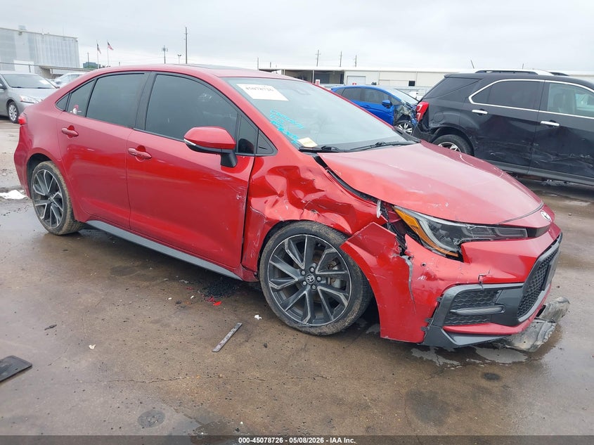 2020 Toyota Corolla VIN JTDP4RCE7LJ023076 IAAI salvage auction — FRONT END, Salvage (Texas), sold $6,400 on 2026-07-09 (photo 1)