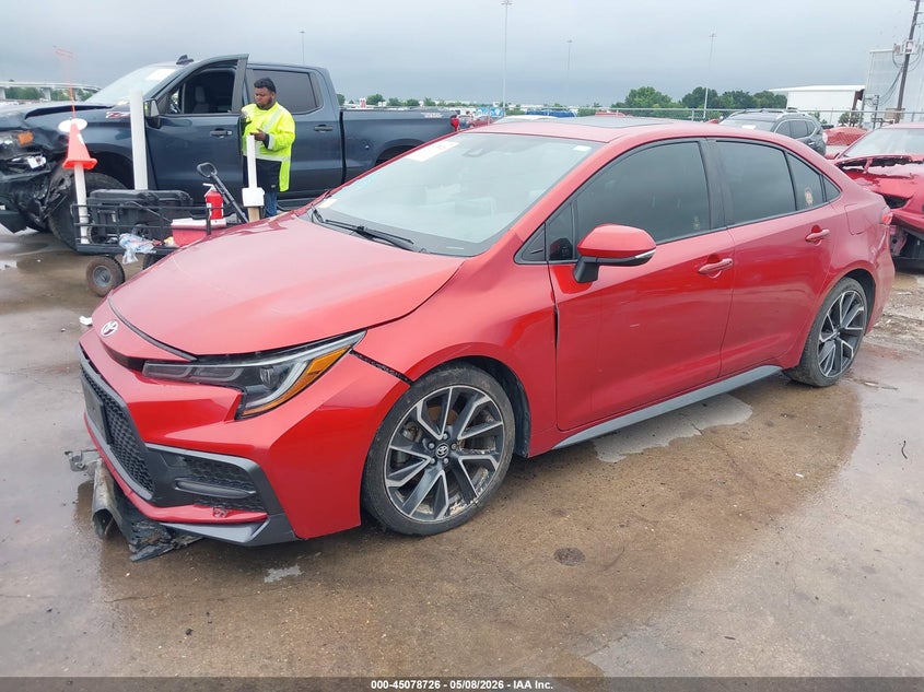 2020 Toyota Corolla VIN JTDP4RCE7LJ023076 IAAI salvage auction — FRONT END, Salvage (Texas), sold $6,400 on 2026-07-09 (photo 2)