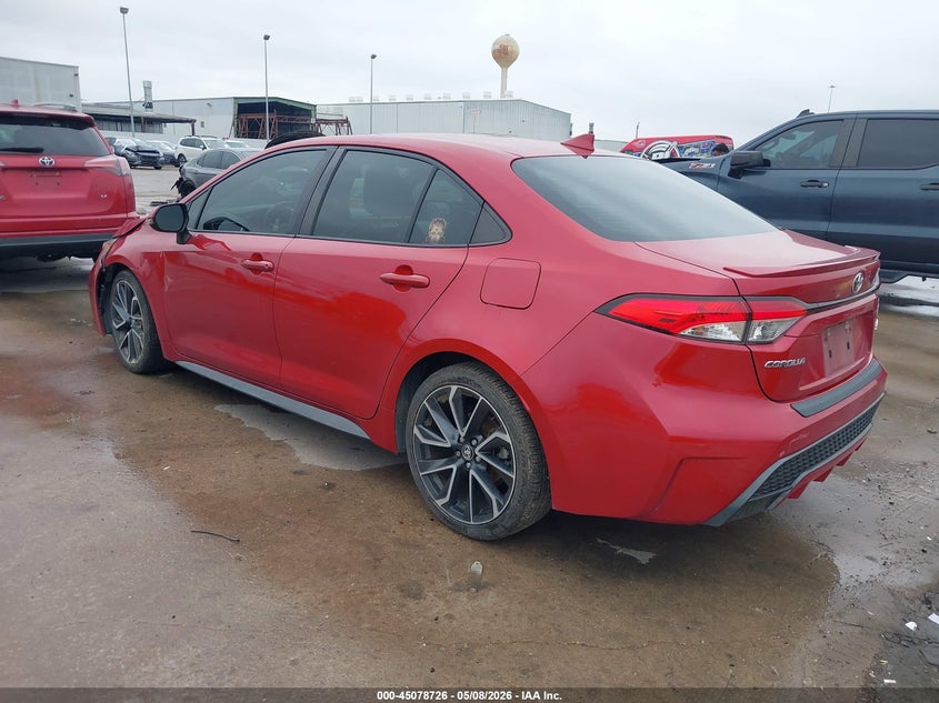 2020 Toyota Corolla VIN JTDP4RCE7LJ023076 IAAI salvage auction — FRONT END, Salvage (Texas), sold $6,400 on 2026-07-09 (photo 3)