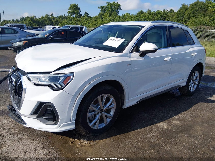 2025 Audi Q3 VIN WA1DECF37S1023627 IAAI salvage auction — FRONT END, Salvage (Louisiana), sold $7,100 on 2026-07-11 (photo 2)