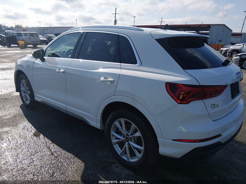 2025 Audi Q3 VIN WA1DECF37S1023627 IAAI salvage auction — FRONT END, Salvage (Louisiana), sold $7,100 on 2026-07-11 (photo 3)
