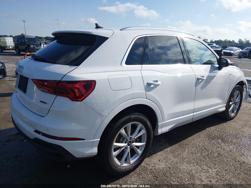 2025 Audi Q3 VIN WA1DECF37S1023627 IAAI salvage auction — FRONT END, Salvage (Louisiana), sold $7,100 on 2026-07-11 (photo 4)