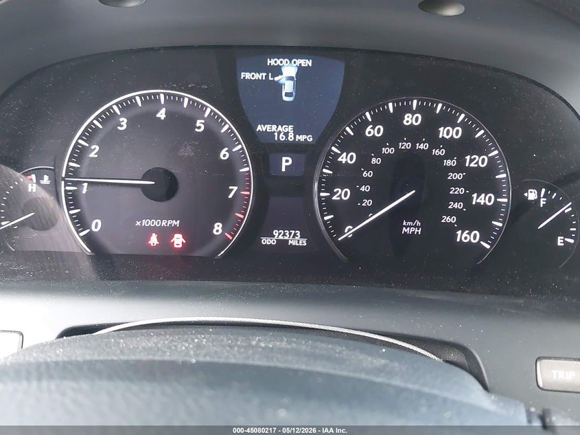 2012 Lexus Ls VIN JTHBL5EF2C5108569 IAAI salvage auction — FRONT & REAR, Salvage (California), sold $3,825 on 2026-07-29 (photo 7)