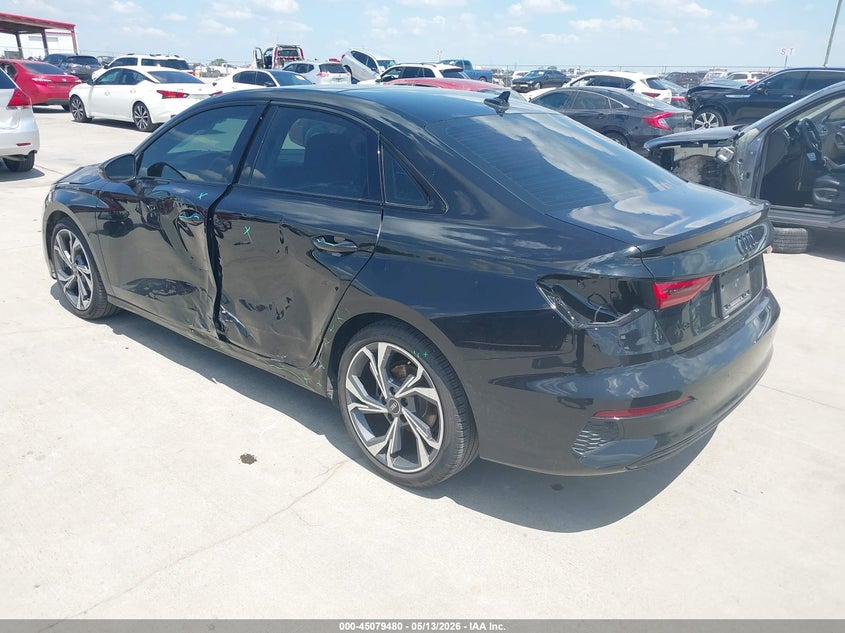 2022 Audi A3 VIN WAUAUDGY2NA085479 IAAI salvage auction — LEFT SIDE, Original (Texas), sold $9,600 on 2026-07-17 (photo 3)