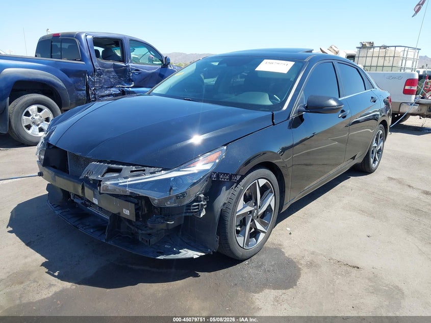 2021 Hyundai Elantra VIN KMHLN4AG0MU166160 IAAI salvage auction — FRONT END, Salvage (Arizona), sold $3,550 on 2026-07-28 (photo 2)
