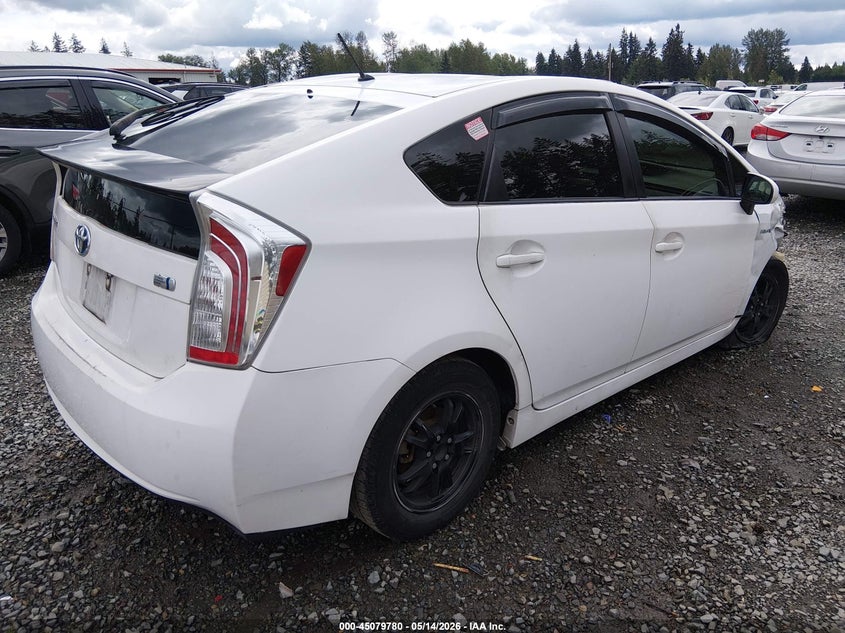 2012 Toyota Prius VIN JTDKN3DU6C5400953 IAAI salvage auction — RIGHT FRONT, Bill Of Sale (Washington), sold $875 on 2026-07-22 (photo 4)